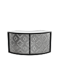 Unico Curved Bar with Black Frame and Etched Panels