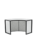 Unico Curved Bar with Black Frame and Etched Panels