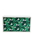 Unico Bar with White Frame and Palm Leaf Print Panels