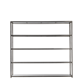 Unico Shelving Unit with Stainless Steel Frame and White Panels