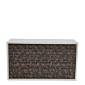 Unico Bar - White Frame - Taupe Snake Skin Upholstered Panels