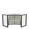 Unico Curved DJ Booth with Black Frame and White Panels