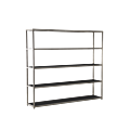 Unico Shelving Unit with Stainless Steel Frame in Black