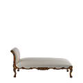Versailles Chaise in Antique Gold with White Seat Pad