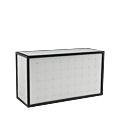 Unico Bar With Black Frame and White Upholstered Panels 
