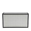 Unico Bar With Black Frame and White Upholstered Panels 