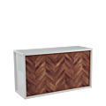 Unico Bar with White Frame and Wood Effect Front