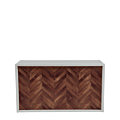Unico Bar with White Frame and Wood Effect Front