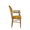 Chandelle Armchair in Gold with Yellow Seat Pad