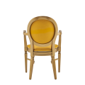 Chandelle Armchair in Gold with Yellow Seat Pad