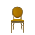 Chandelle Chair in Gold with Yellow Seat Pad