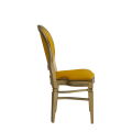 Chandelle Chair in Gold with Yellow Seat Pad