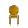 Chandelle Chair in Gold with Yellow Seat Pad