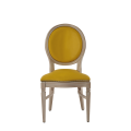 Chandelle Chair in Ivory with Yellow Seat Pad