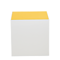 Seattle Cube Plinth in White with Yellow Top