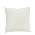 White Velvet Cushion with Golden Rounds