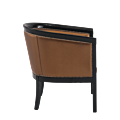 Divano Armchair in Black with Copper Seat Pad