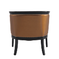 Divano Armchair in Black with Copper Seat Pad