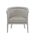 Divano Armchair in White with White Seat Pad
