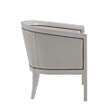 Divano Armchair in White with White Seat Pad
