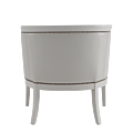 Divano Armchair in White with White Seat Pad