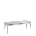 Divano Bench in White with White Seat Pad