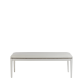 Divano Bench in White with White Seat Pad