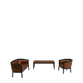 Divano Sofa in Black with Copper