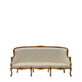 Empire Settee Sofa Gold Frame in Ivory