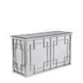 Gatsby Bar in Silver with White Panels