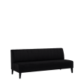 Infinito Straight Sofa in Black Velvet
