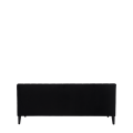 Infinito Straight Sofa in Black Velvet