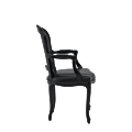 Lauren Armchair in Black with Black Seat Pad