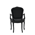 Lauren Armchair in Black with Black Seat Pad