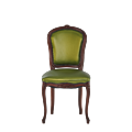 Lauren Chair in Brown with Chartreuse Green Seat Pad