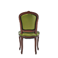 Lauren Chair in Brown with Chartreuse Green Seat Pad