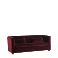 Merlot Sofa in Wine Velvet