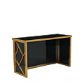 Mondrian Bar in Gold with Black Panels