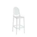 One More Please Bar Stool Round in Clear