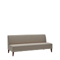 Sardinia Straight Smooth Back Sofa in Ivory