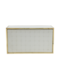 Unico Bar with Gold Frame and White Upholstered Panels 