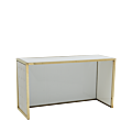 Unico Bar with Gold Frame and White Upholstered Panels 