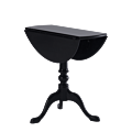 Round Bistro Café Table in Black