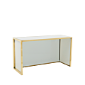 Unico Rectangular Bar with Gold Frame and Gold Panels