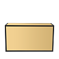 Unico Rectangular Bar with Black Frame and Gold Panels
