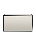 Unico Rectangular Bar with Black Frame and Silver Panels