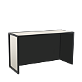 Unico Rectangular Bar with Black Frame and Silver Panels