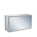 Unico Rectangular Bar - Stainless Steel Frame - Silver Panels