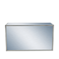 Unico Rectangular Bar - Stainless Steel Frame - Silver Panels