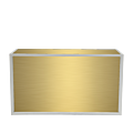 Unico Rectangular Bar with White Frame and Gold Panels